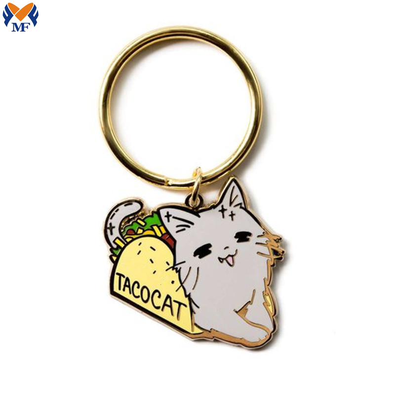 Taco Cat Enamel Keychains