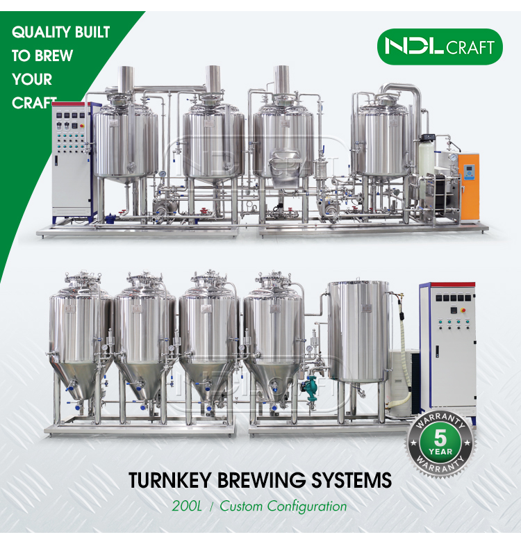 Brew beer 2hl brewery equipment brewing system beer brewery turnkey project