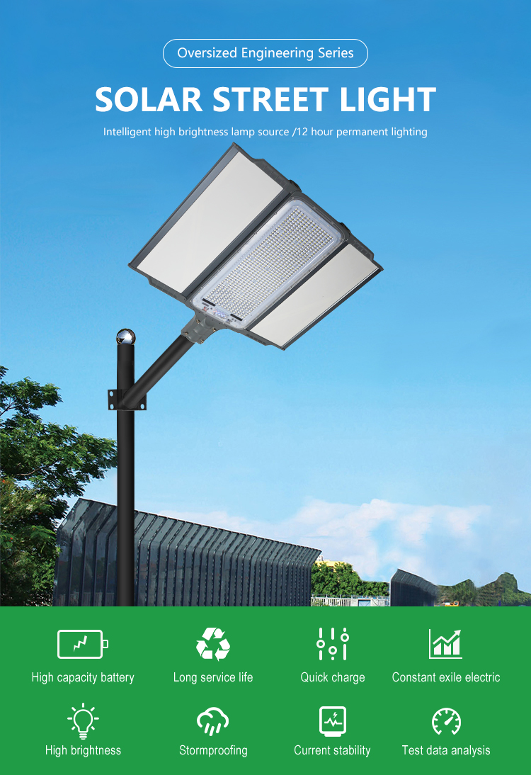 Mais novo produto iluminação externa ip65 à prova d 'água 200 w 400 w 600 w luz solar LED integrada