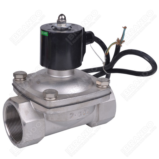 1'' Waterproof IP68 Water Brass Solenoid Valve Normally Closed 24V 220V 2