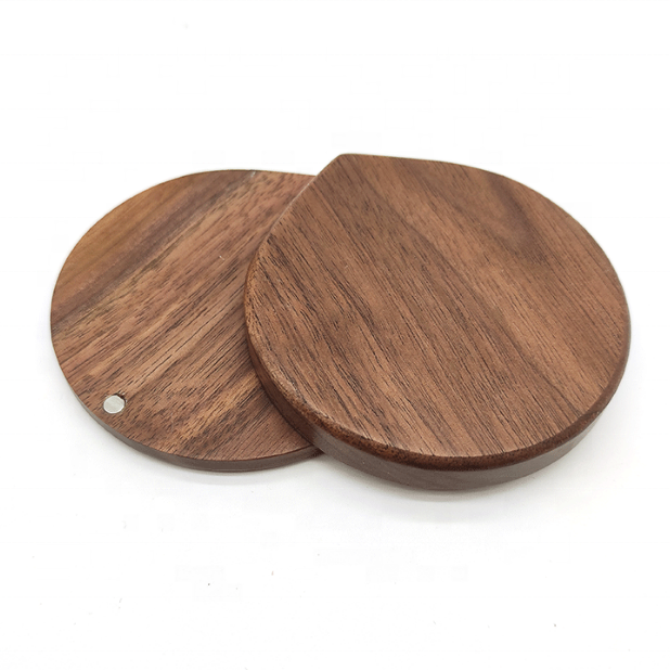 Круглое деревянное зеркало Round Wood Hand Mirror