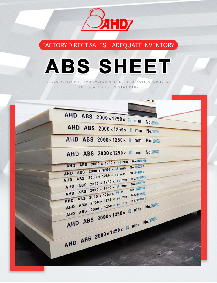 Akrylonitril-butadien- Styren ABS-plastblad för vakuumformning