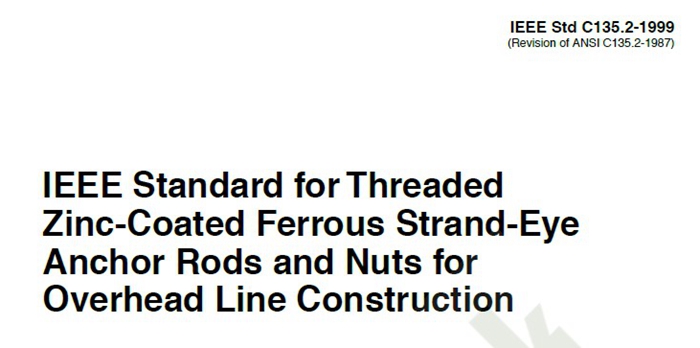 ANSI C135.2 / IEEE STD C135.2 Spesifikasyon