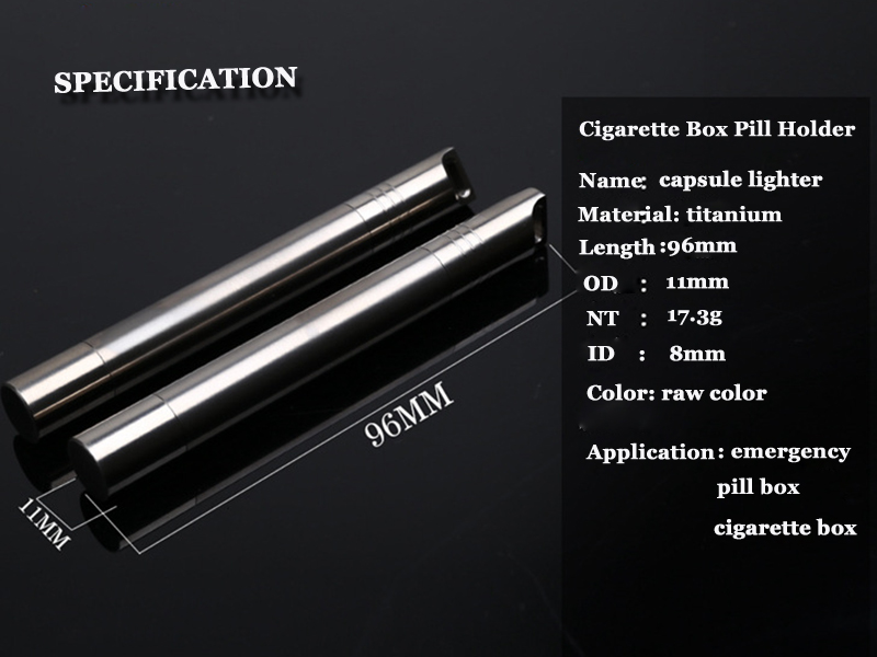 Cápsula de píldora de titanio Titanium pill capsule