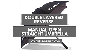 Two Colors Windproof Dual layer Straight Umbrella