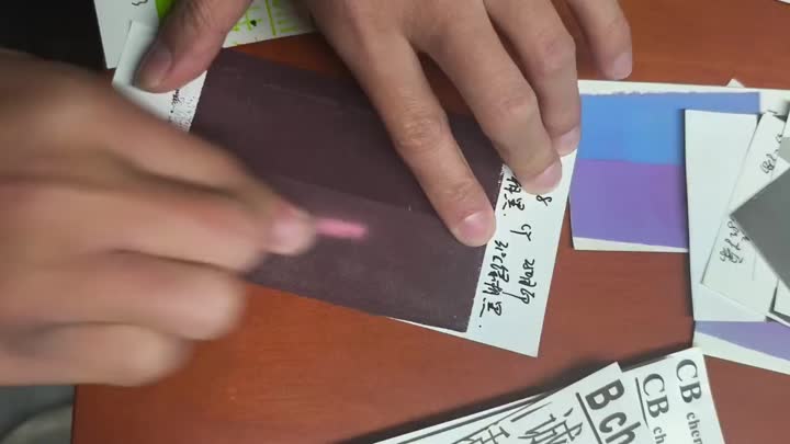 Hand temperature discoloration