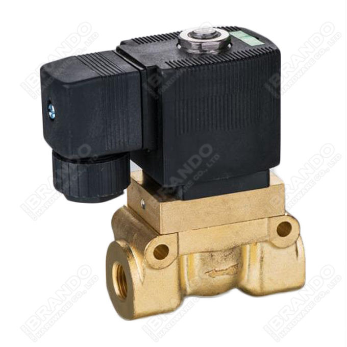 Sub Base Mounted 3 Way Brass Solenoid Valve For Screw Air Compressor 10