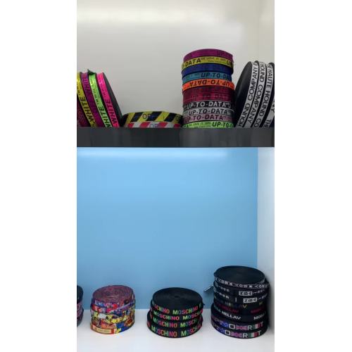 A variety of jacquard webbing in stock
