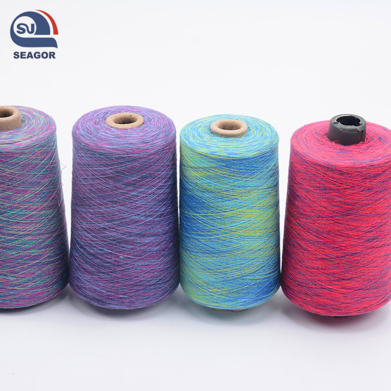 Peppermint yarn for weaving