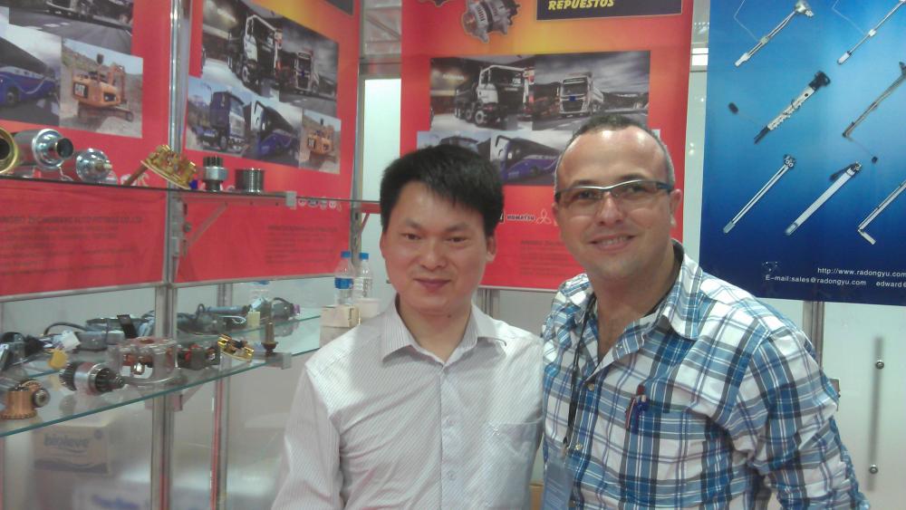 customer interesting auto starter motor and alternator motor in  BRAZIL fair