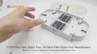 FTTH Fiber Optic Splice Tray 24 Fibers Fiber Splice Tray Manufacturers