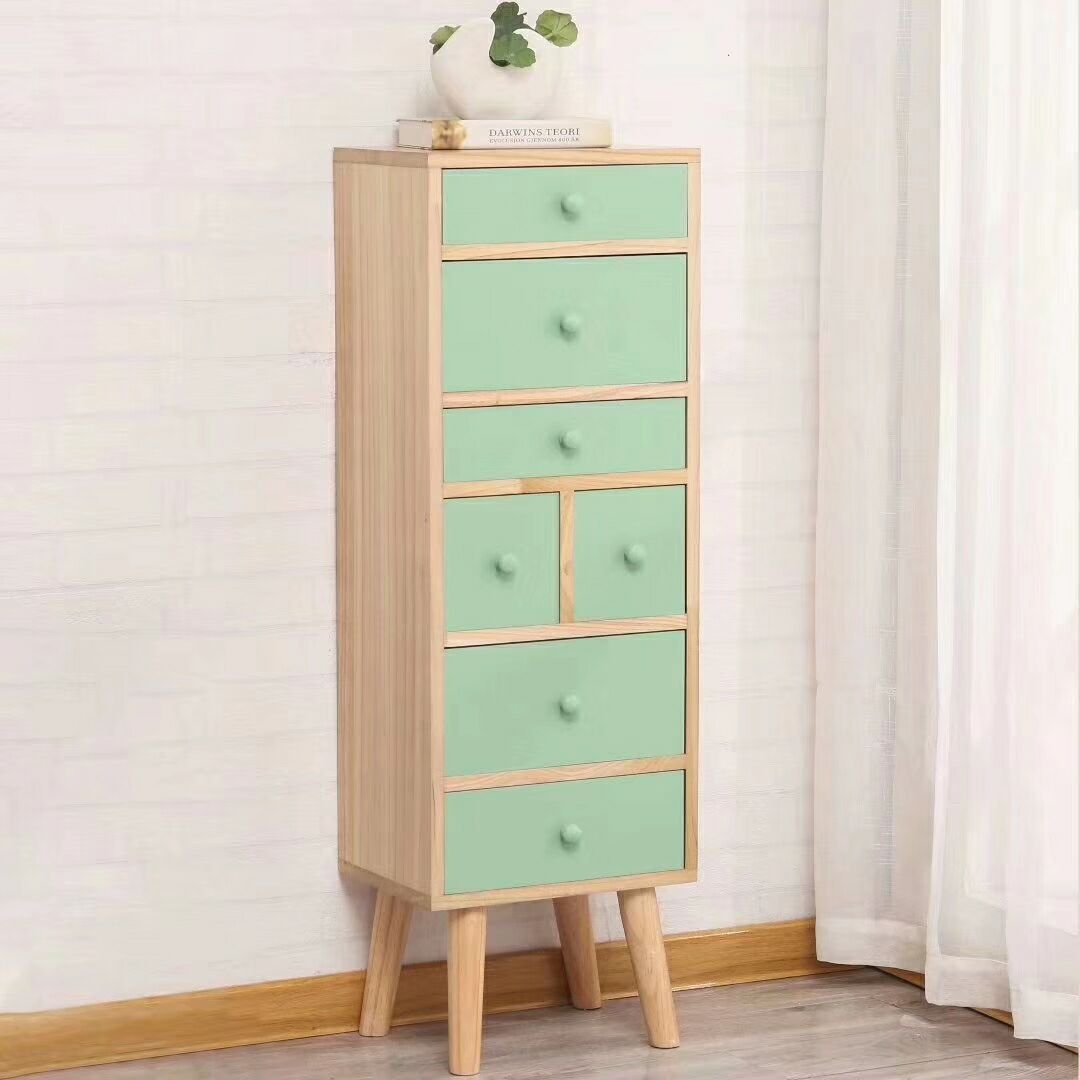 Customized Wood Storage Cabinet Floor Standing Bathroom Unit Wooden 4 Drawer Cupboard