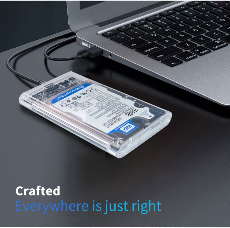 4TB Transparent Mobile External HDD Case