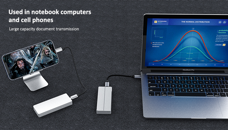 مهنة Desgin Thunderbolt 3 4TB عالية السرعة NVME M KEY M.2 TYPE-C SSD العلبة