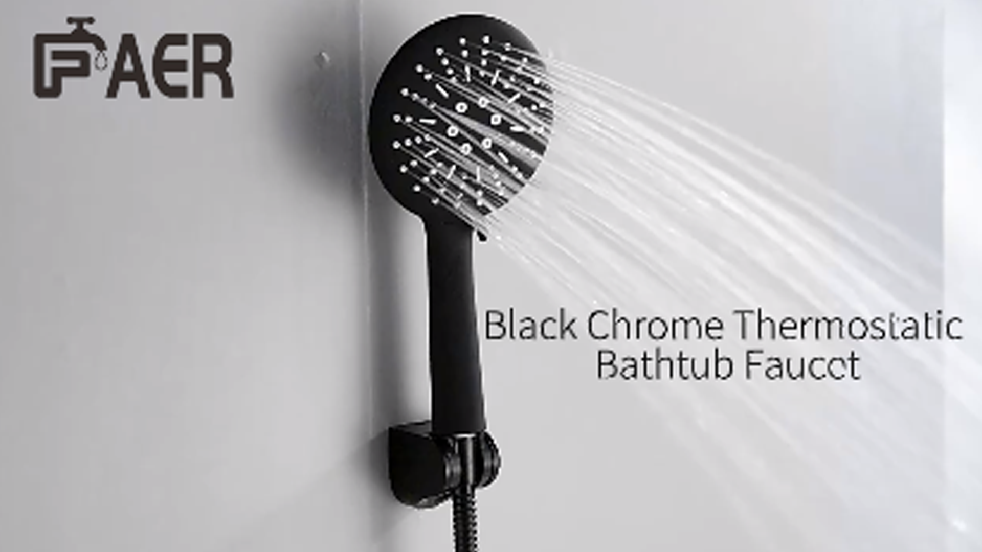 Black Chrome Thermostatic  Bathtub Faucet  2