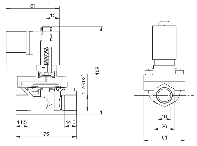 Parker Type 321H35 Salonoïde à haute pression 40 bar 1/2 '' 24V 0