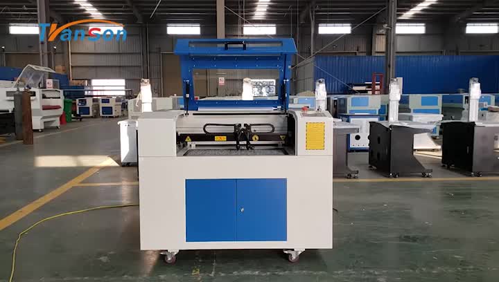 59 TN4060 fiber co2 two laser head machine for metal and nonmetal.mp4