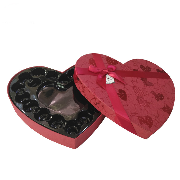 Tekstura Red Heart Box do opakowania czekoladowego