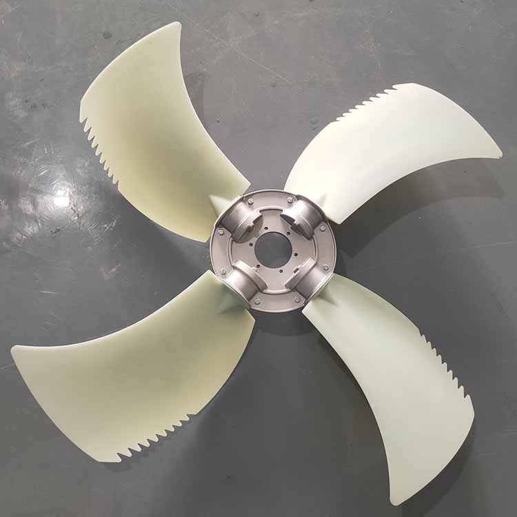 4 asas do ventilador axial do ventilador fã de fã de nylon para ar condicionado central