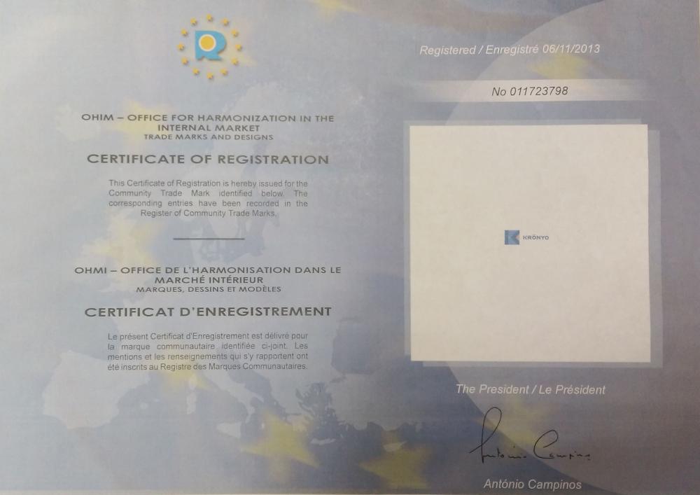 certificate of registration