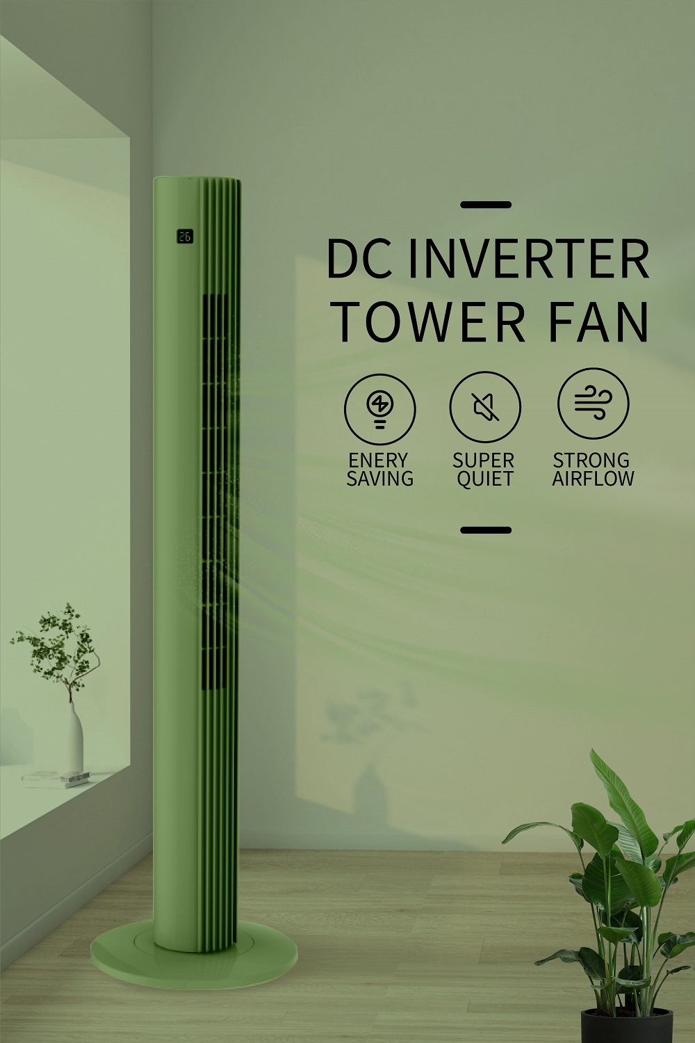 Swan Tower Fan in different color