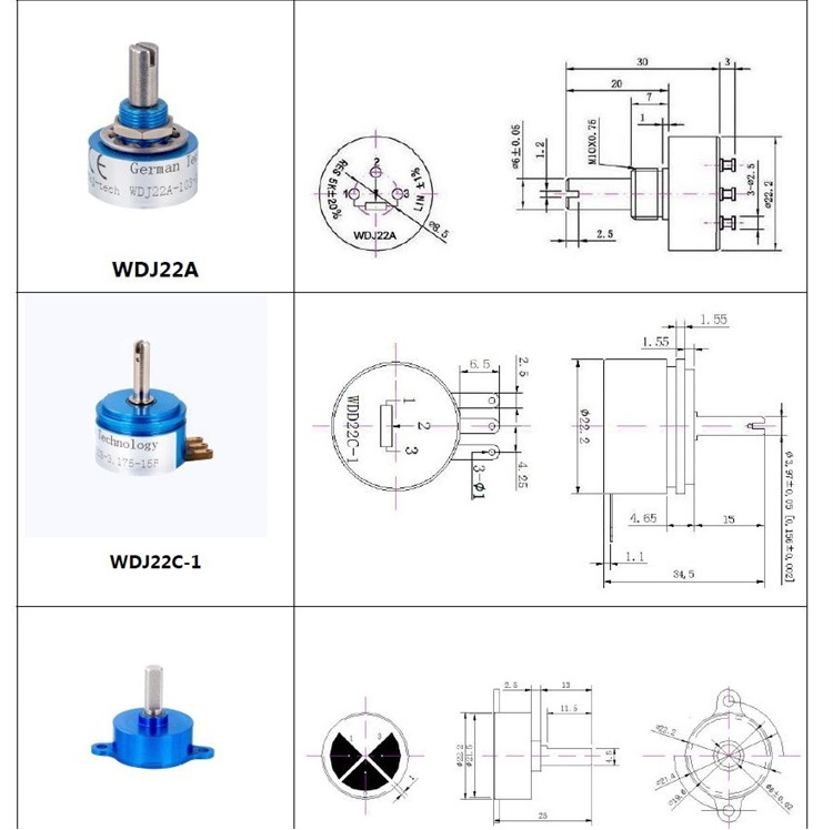 Plastic Angular Sensor IP50