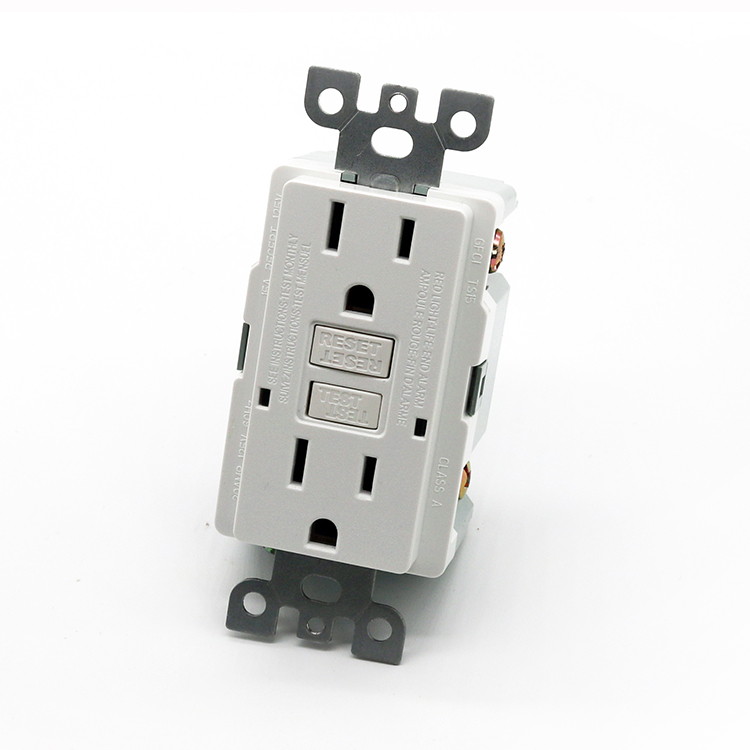 TS15 White GFCI Receptacle Outlet