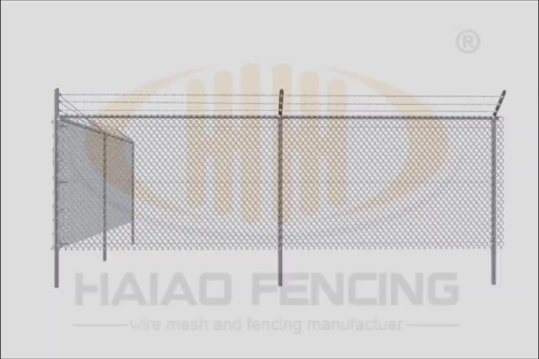 Haiao fencing wholesale used 6ft galvanized 9 gauge colored weaving metal galvanized chain link fence rolls1