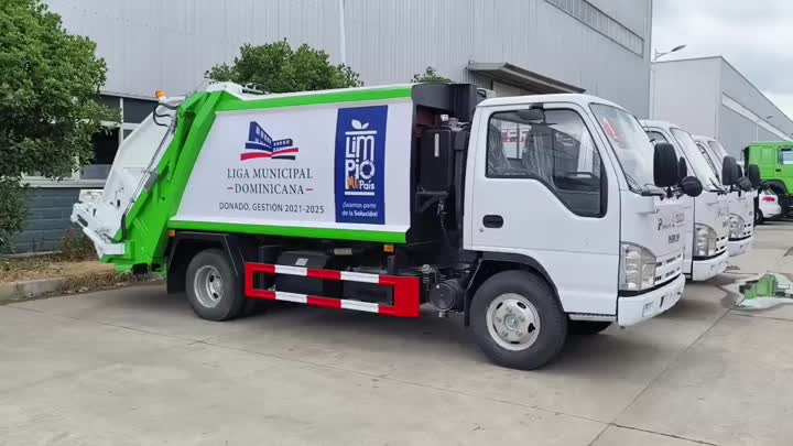 Isuzu 8cbm camiones compactadores de basura