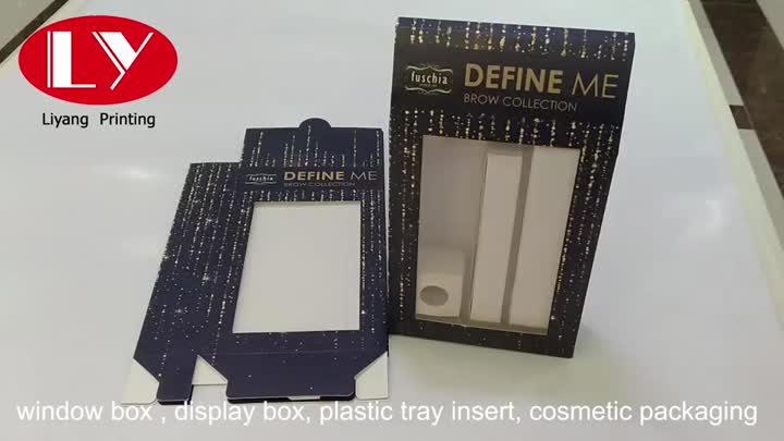 PVC window display box  for cosmetic products