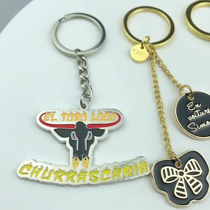 Keychain de esmalte personalizado de metal