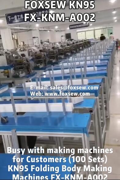 Busy with KN95 Folding Mask Making Machines