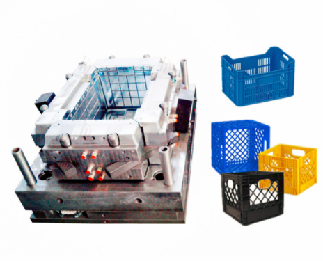 Plastic crate box mold and molding