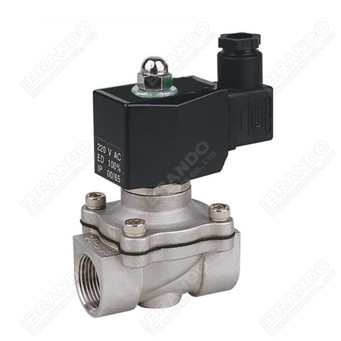 1/4'' 2 Way NO PTFE Seal Stainless Steel Solenoid Valve 24V 220V 1