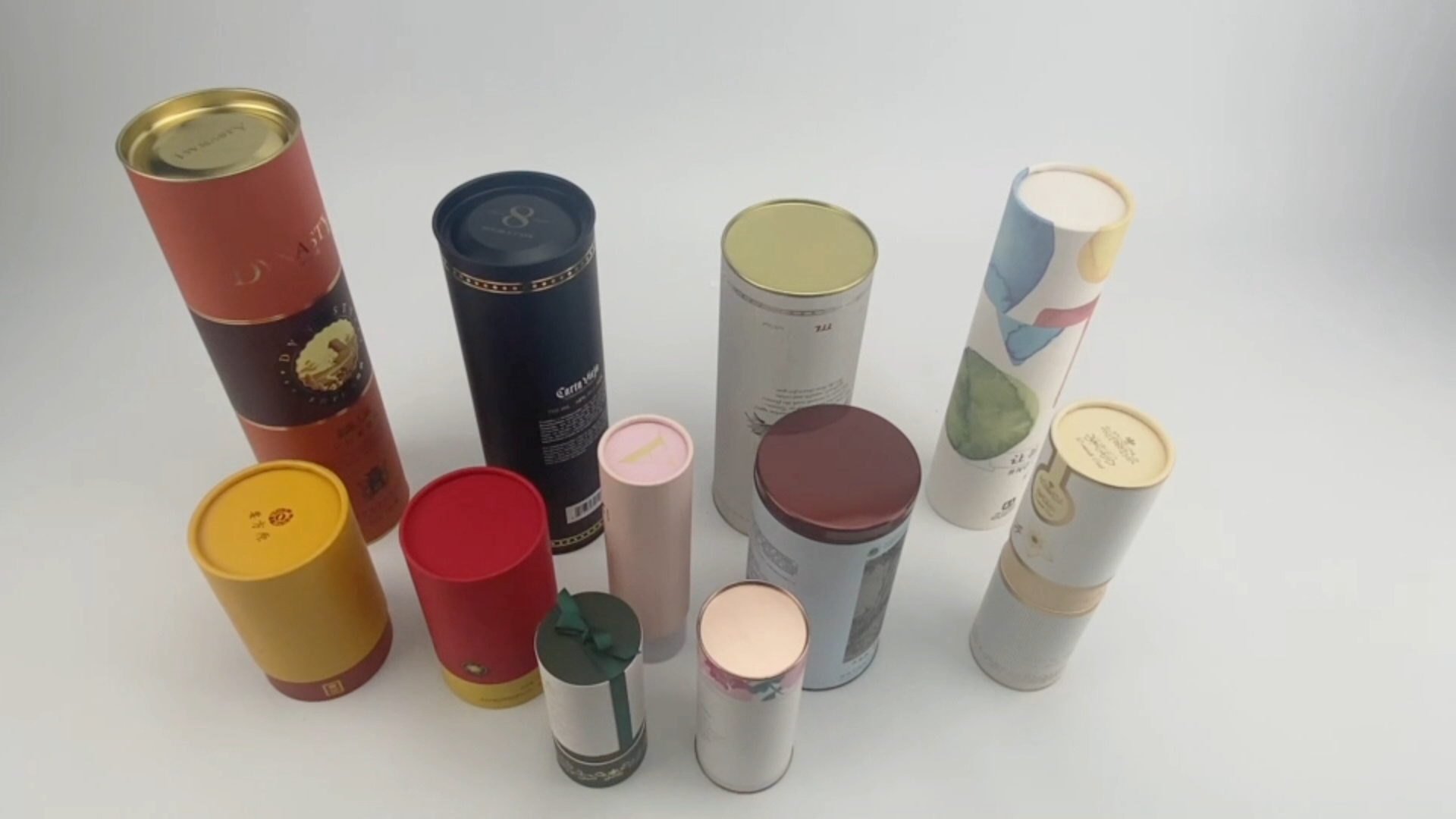 Wholesale customized size round brown cardboard container box kraft paper tube cans round tube paper box1