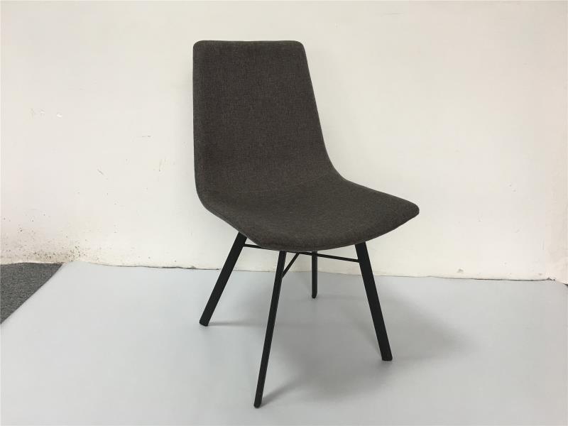 Grey cloth dining chair