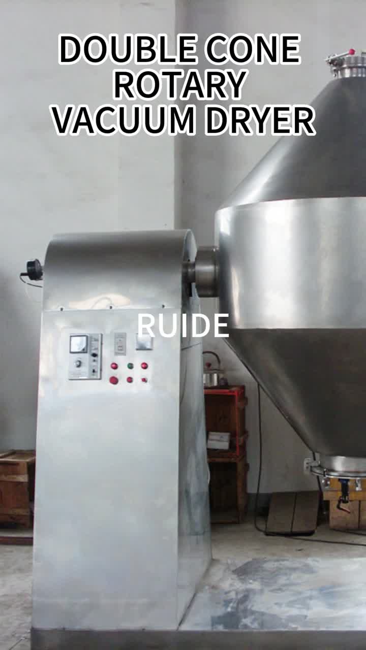 Double cone rotary vacuum dryer