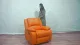 Warna oranye berbaring sofa tunggal kulit murah