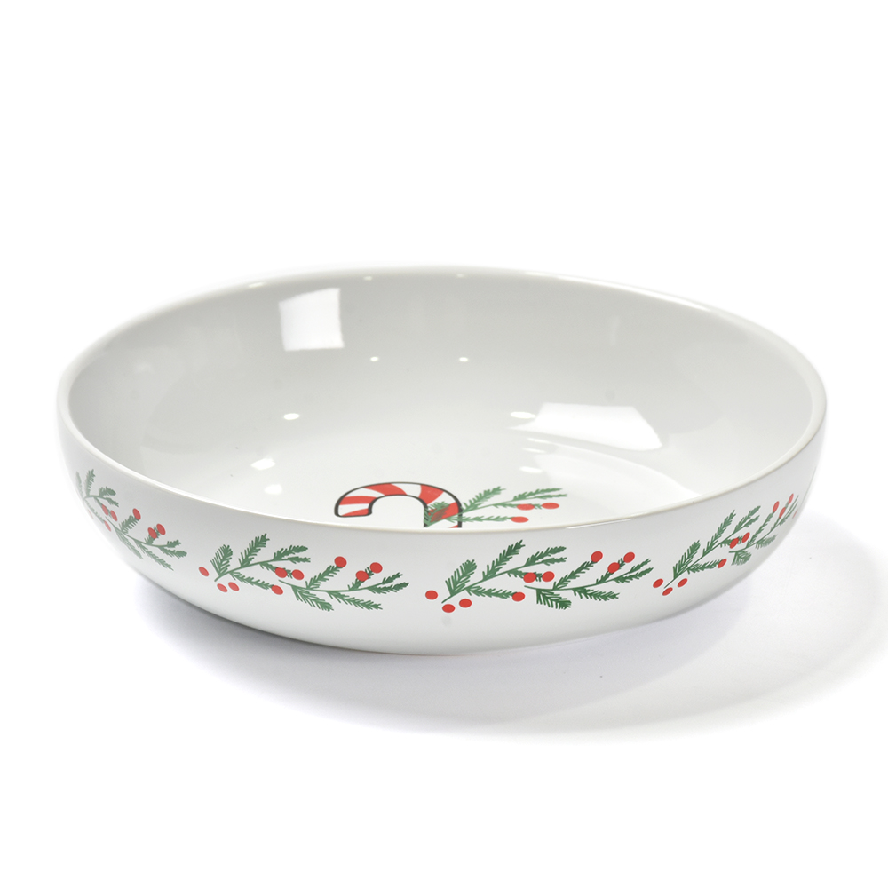 Christmas decoration Stripes Tableware Set Rice Salad Plate Cup Wholesale Ceramic Dinnerware