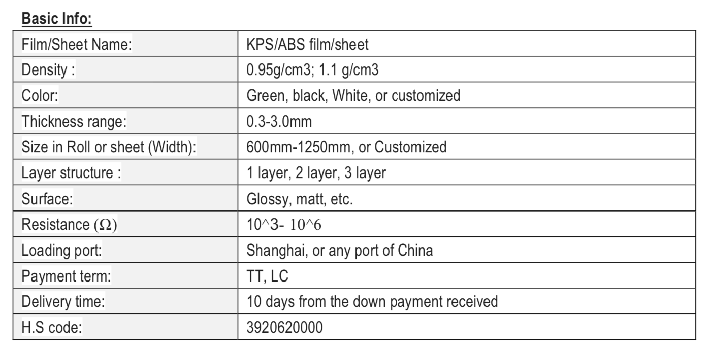 KPS electric tray