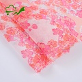 Nouvelle mode 75d tissé 1600 fleur rose torsadée 100% polyester tissu en mousseline de soie imprimé pour robe1