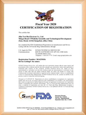 Certificate of registeration