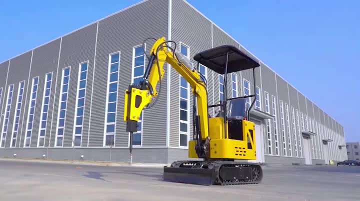 1ton mini excavator hadir dengan berbagai lampiran