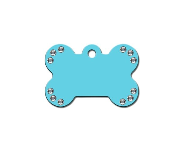 rhinestone dog tag