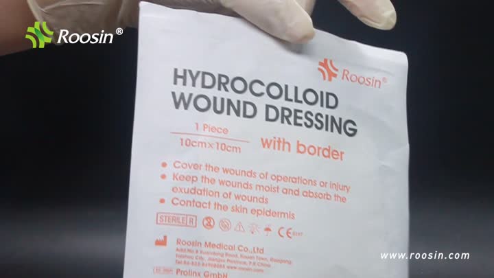 hydrocolloid dressing with border