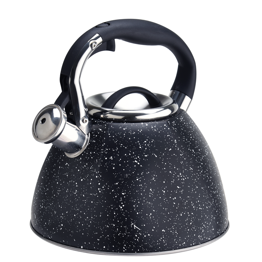 FH-322 Black Hexagon Teapot مع حواف واضحة