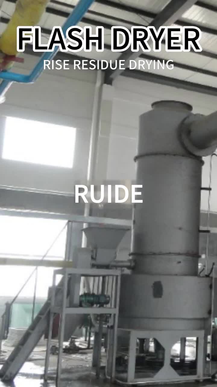 Rice residue dryer