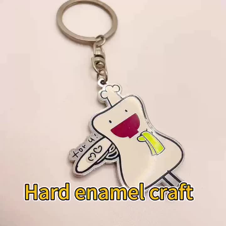 Keychain in metallo personalizzato con design degli animali