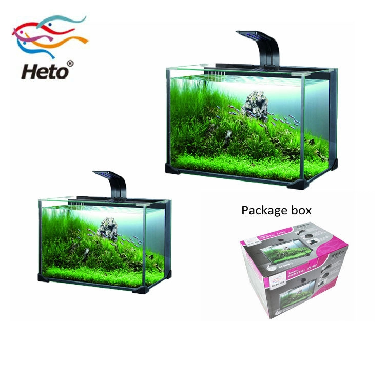 طقم حوض السمك Heto Fish Tank مع ملحقات أحواض السمك إضاءة LED وترشيح متضمن