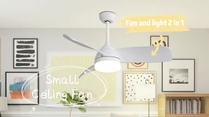 White ceiling fan with light